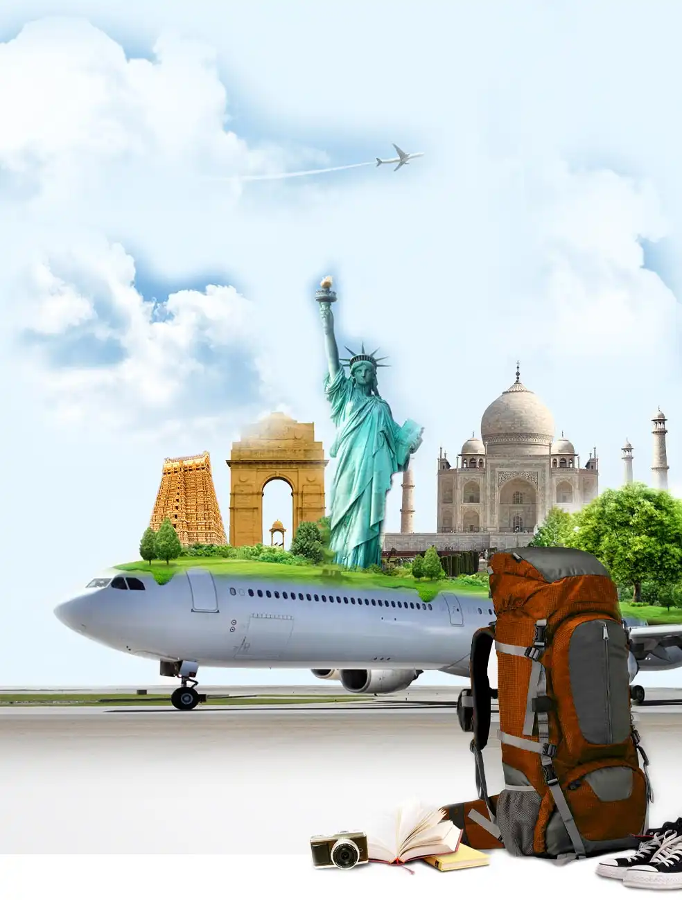 USA to India Collage